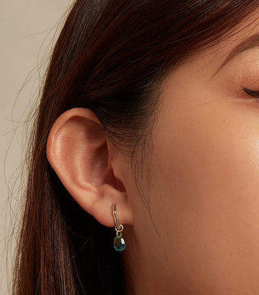 Сребърни обеци „Лазурен блясък“