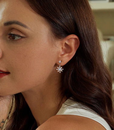 Сребърни обеци „Ледено съвършенство“