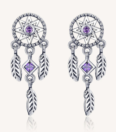 Сребърни обеци „Ловци на сънища“