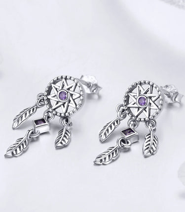 Сребърни обеци „Ловци на сънища“