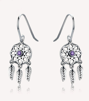 Сребърни обеци „Ловец на сънища“