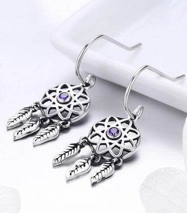 Сребърни обеци „Ловец на сънища“