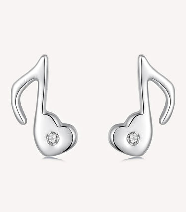 Сребърни обеци "Меломанка"