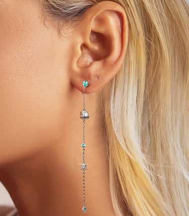 Сребърни обеци „Морско ухание“