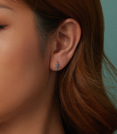 Сребърни обеци „Празничен илекс“