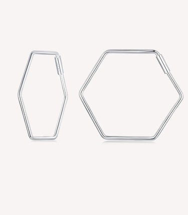 Сребърни обеци „Призма“