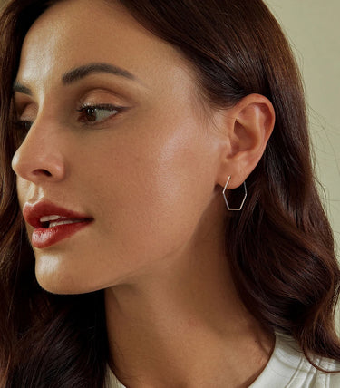 Сребърни обеци „Призма“