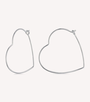 Сребърни обеци „С голямо сърце“