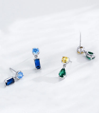 Сребърни обеци „Summer Blue“