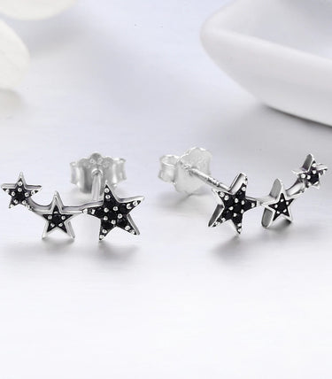 Сребърни обеци "Танцът на звездите"