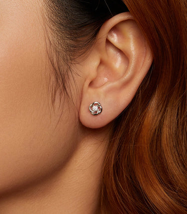 Сребърни обеци „Trivia“