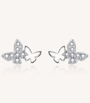 Сребърни обеци „Вълшебни пеперудки“