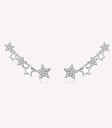 Сребърни обеци „Звезден път“