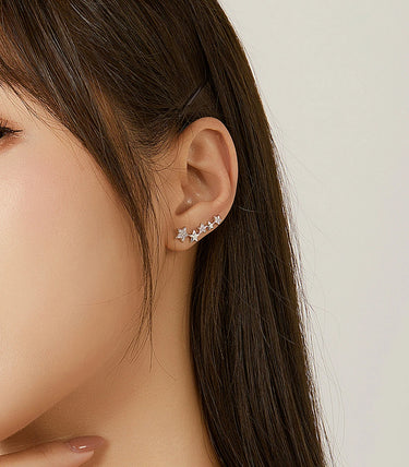 Сребърни обеци „Звезден път“