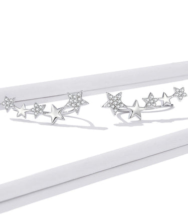 Сребърни обеци „Звезден път“