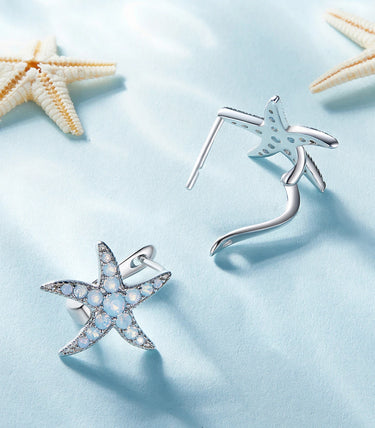 Сребърни обеци „Звездички за теб“