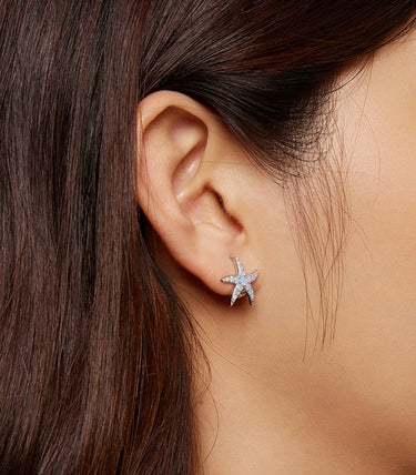 Сребърни обеци „Звездички за теб“