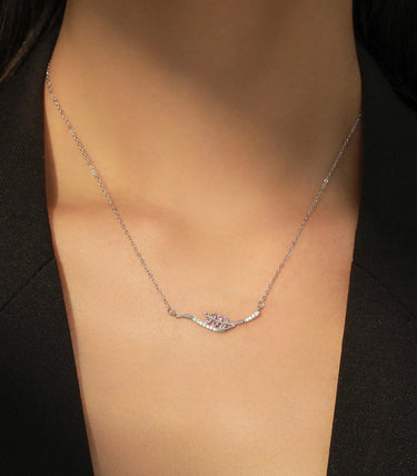 Сребърно колие "Цветна красота"