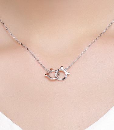 Сребърно колие "Най-добри приятели"