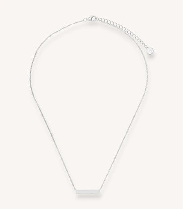 Сребърно колие с хоризонтална плочка