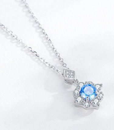 Сребърно колие “Синя топлина"