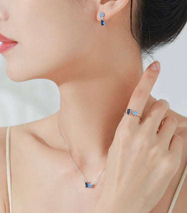 Сребърно колие "Summer Blue"