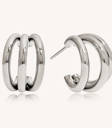 Тройни обеци халки на винт