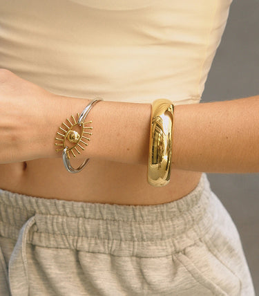 Твърда овална масивна гривна