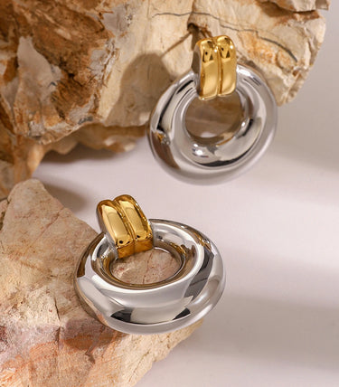 Висящи обеци на винт с chunky ринг