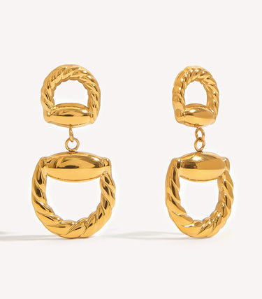 Висящи обеци на винт с релефен дизайн