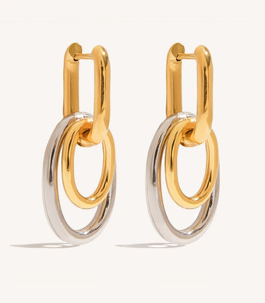 Висящи обеци с двойни рингове