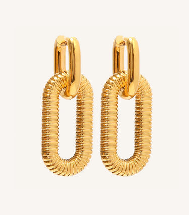 Висящи обеци с релефен дизайн